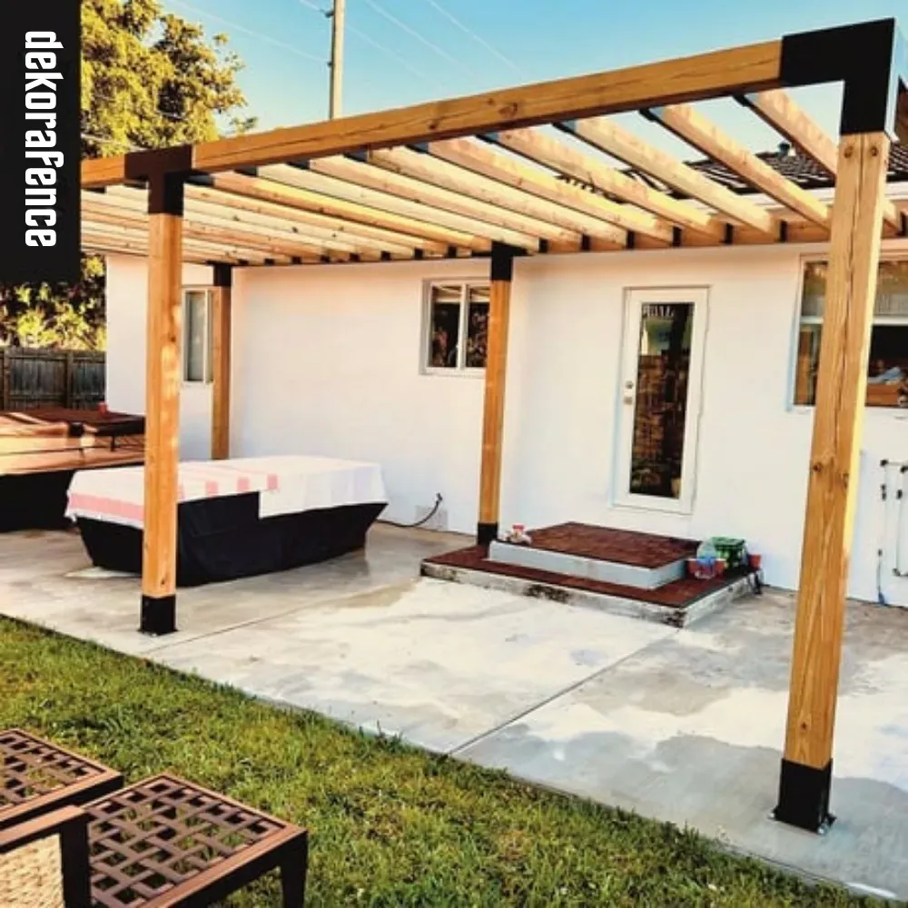 Kendin Yap Pergola Sistemi - Kirişli - 9×9 Kalas