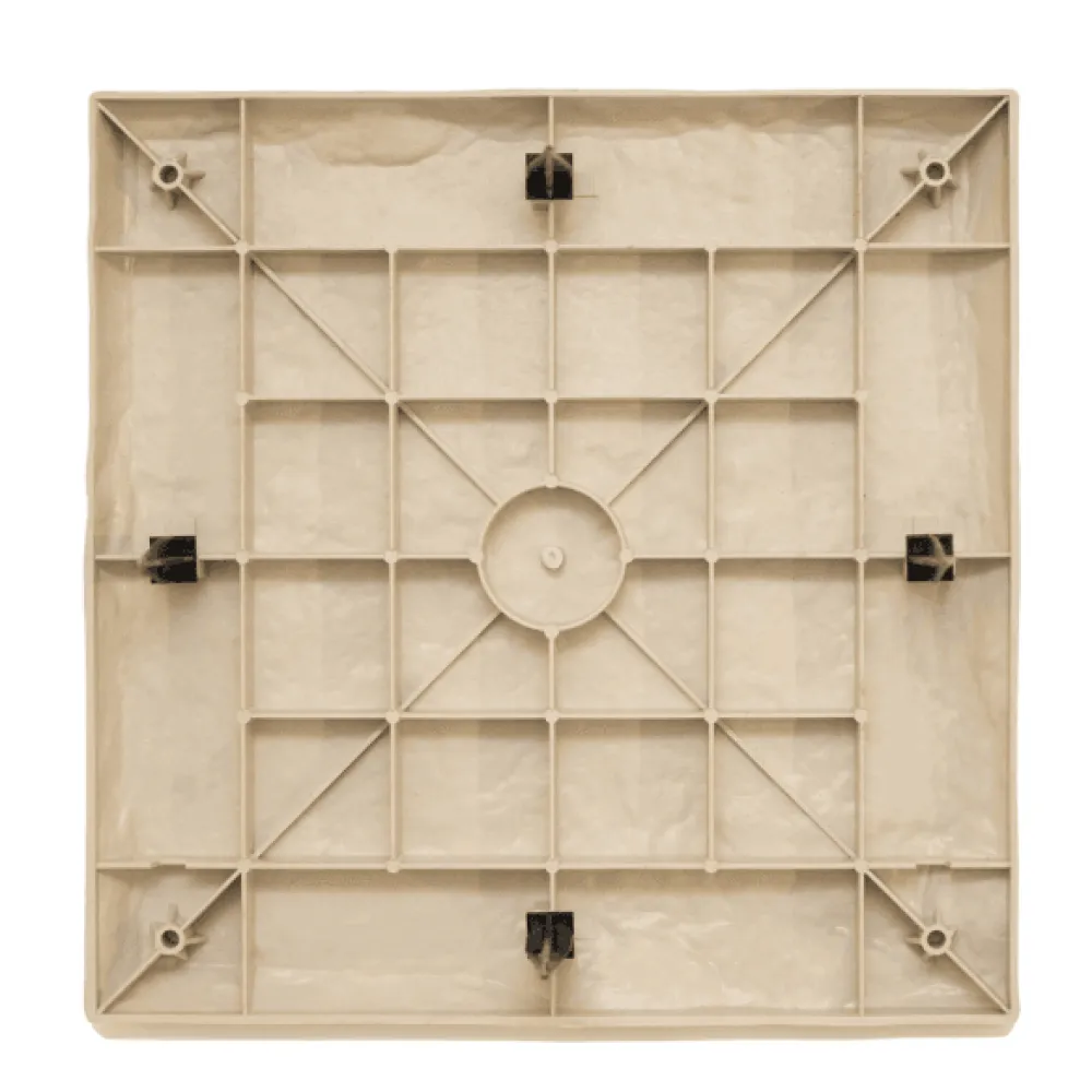 Dekoratif Bej Parke Taşı 40x40 cm Dekoratif bej renkli bahçe adım taşı ve sabitleme kazığı