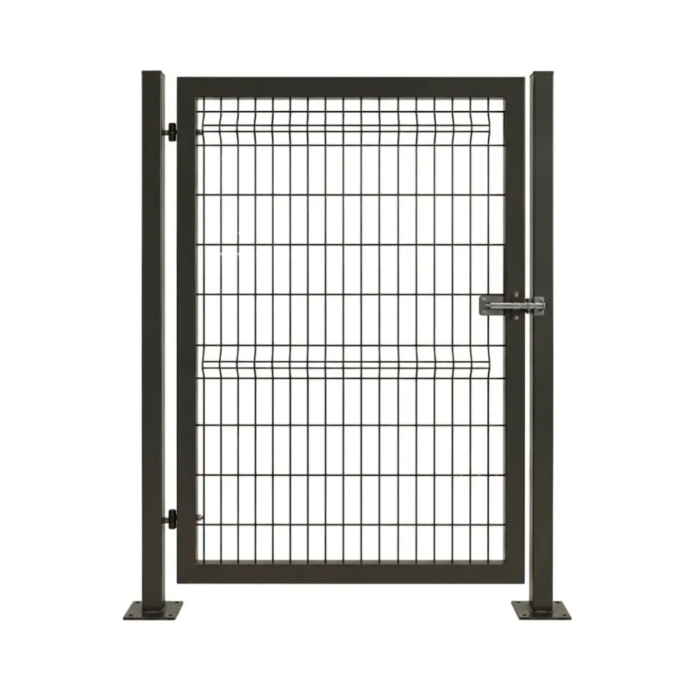 Antrasit Bahçe Kapısı - Panel Çit Kapı (Sürgü Kilitli Model)