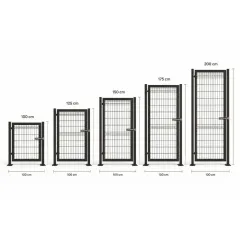 Antrasit Bahçe Kapısı - Panel Çit Kapı (Sürgü Kilitli Model) Antrasit Bahçe Kapısı - Panel Çit Kapı (Sürgü Kilitli Model)