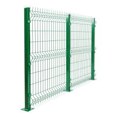 Yeşil panel çit direği ve bağlantı aksesuarları